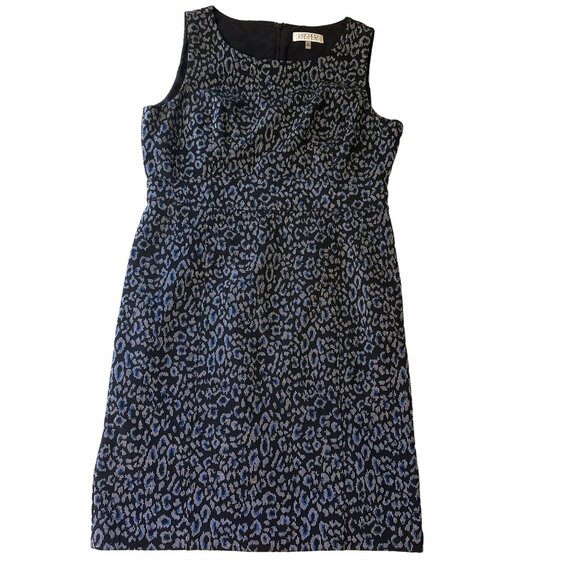 💖Kasper Women's Sleeveless Leopard Print Dress Size 16 Polyester & Elastane - Picture 1 of 8